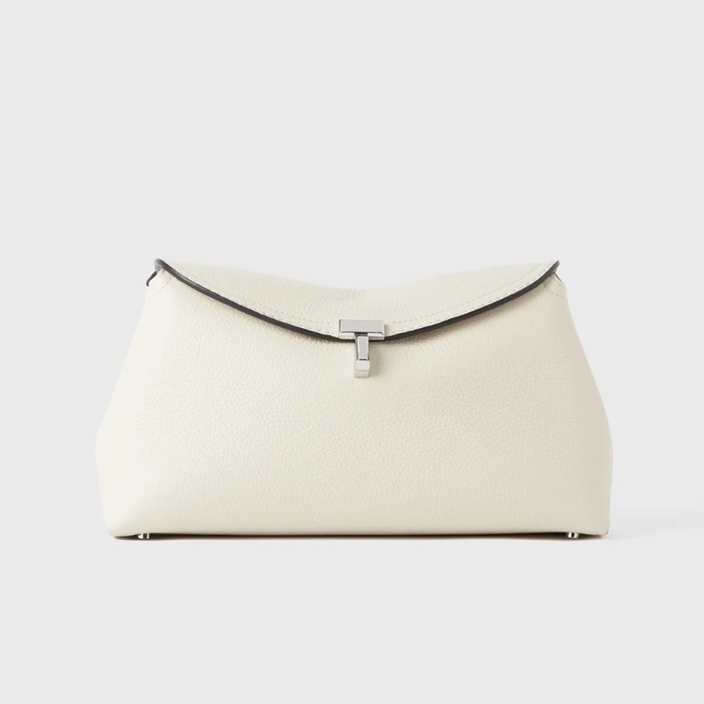 Toteme T-lock Mill Leather Clutch